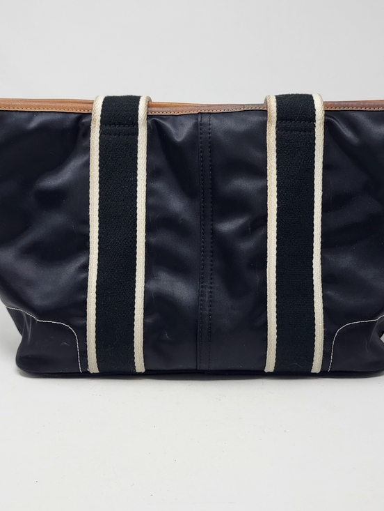 Coach Hampton Black Nylon Leather Trim Tote Mini Bag Purse #1894 Signature Logo - Picture 3 of 13